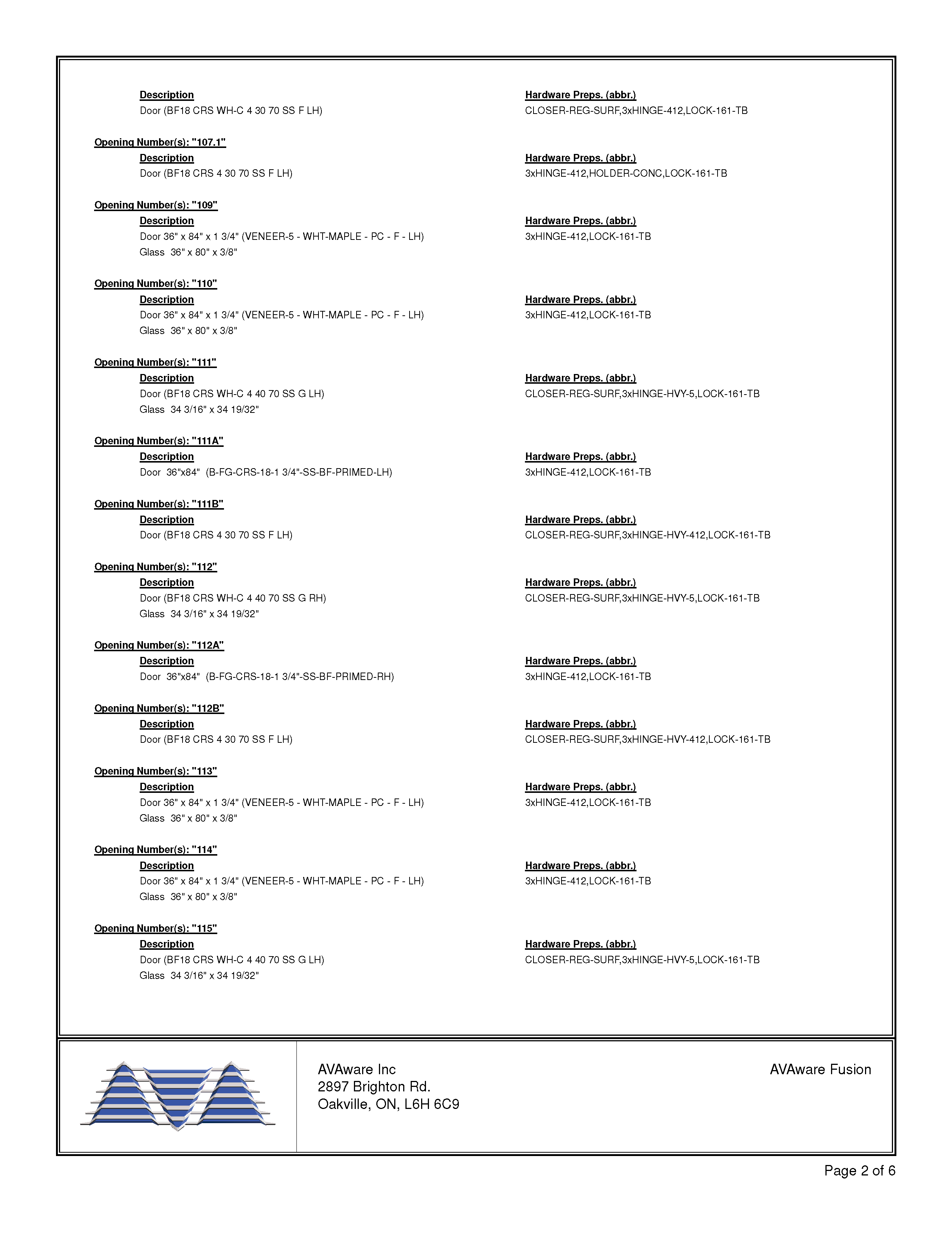 Door and Preps by Opening Page 2